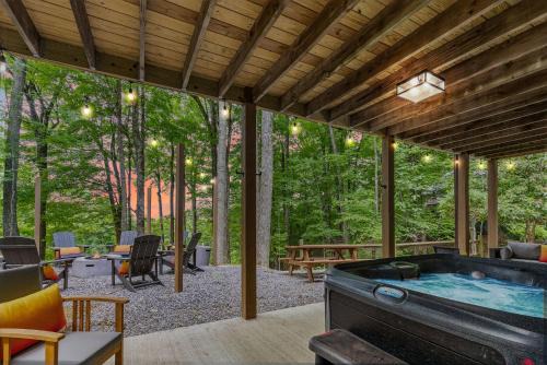Wolf Laurel House | Asheville Private Retreat Game Room Hot Tub