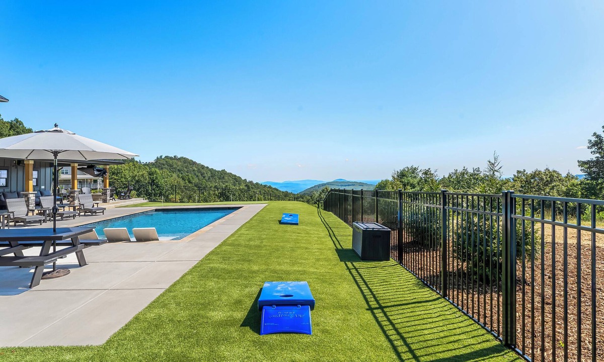 Morganton House | Barndominium with pool, pickleball, hot tub, great views