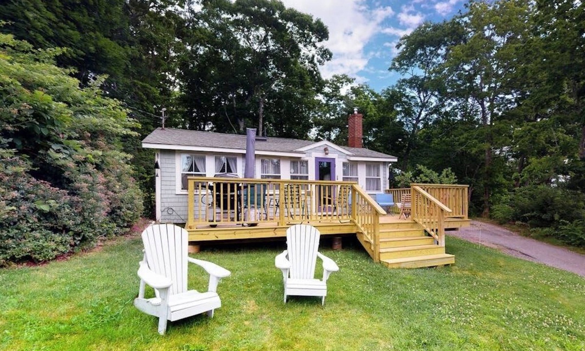 Boothbay Harbor House | Dog-friendly Fisher Hill home with patio and wood stove - walk to the harbor