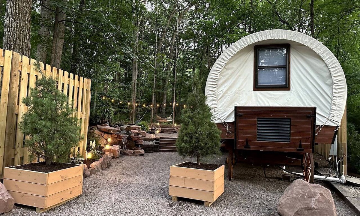 Denver House | Elegant, Vintage Conestoga Covered Wagon Getaway in Denver, Pennsylvania