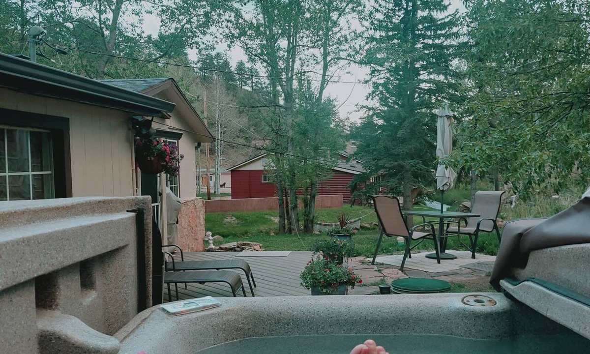 Cascade-Chipita Park Cabin | Spacious, Unique Creekside Cabin with Private hot tub