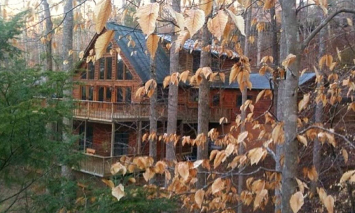 Lake Lure Cabin | Stunning, huge 5 bdrm log home- Canoe/firepi!t/pet