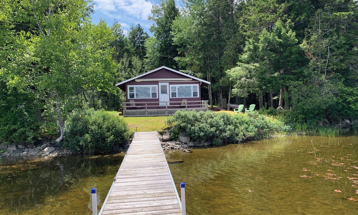 Northfield Cabin | This beautiful cottage is set back 25 feet from Bog Lake in Northfield, Maine!
