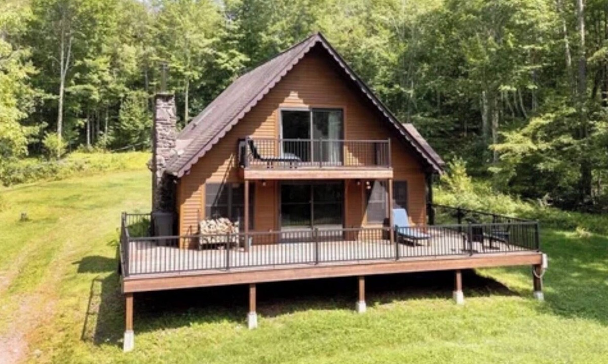 Margaretville House | Tranquil cedar cabin on 13 private acres with hot tub and outdoor shower.