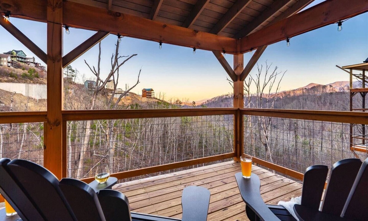 Chalet Village North Cabin | Views + Hot Tub + Game Room | 3 King Suites