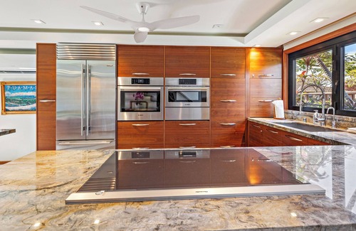 Downtown Lahaina House | Elegant Puamana Home with top quality finishes, AC, w pool in tropical oasis.