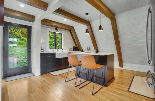 Birdsboro Ski Chalet | A-Frame Chalet: Fireplace, Hot Tub & Mountain Views