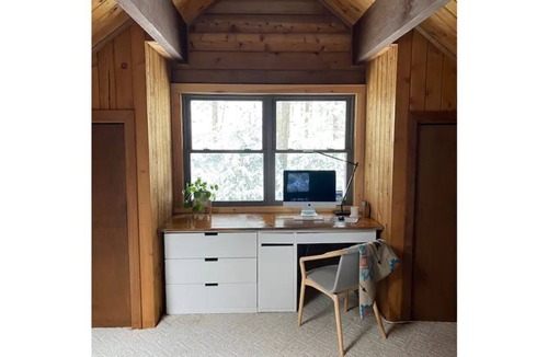 Lakeside Cabin | Architect's A-Frame with a Salt Water Hot Tub on a Mountain in Litchfield
