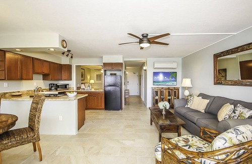 Poipu Apartment | Beachfront Condo w/Partial A/C, Lanai, Ocean Views, Free WiFi, Shared W/D, & BBQ