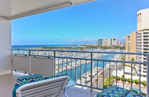 Waikiki Condo | BEAUTIFUL Ilikai suite w/Ocean, Marina & Sunset Views! Large Lanai! Parking!