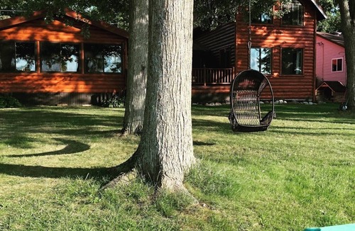 Grand Junction House | Best Lake in Southwest Michigan! Pontoon Boat included. Private beach frontage.