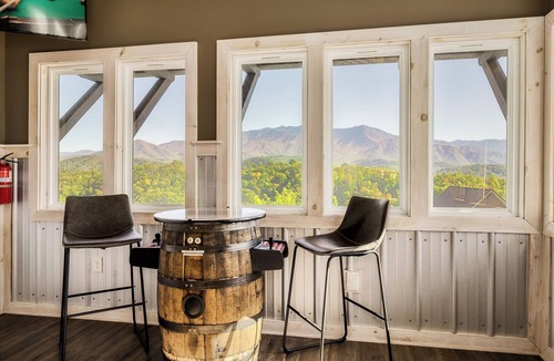 Chalet Village North Cabin | Chalet Village Luxury Cabin! INSANE Views,4 King Beds,Theater,Hot Tub,Game Room!