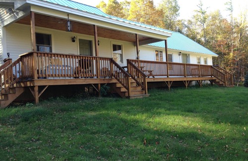 East Central Franklin Cabin | Cozy Camp Nestled In The Woods by the Carrabassett River, on 20 acres .