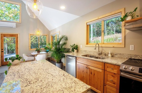 Pisgah Forest Cabin | Cozy Couples Getaway in Between Brevard and Hendersonville in Pisgah Forest