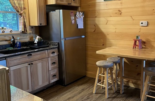 Embden House | Cozy, NEW log cabin on Fahi Pond! Right on ATV trail through Kennebec Valley.