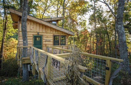 Zirconia Cabin | Custom Built Treehouse with Private Waterfalls & Hiking