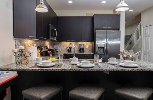 Clear Creek House | Disney Area 3BR Townhouse/Private Pool + Arcade/Sleeps 8