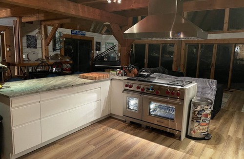 Newtonville Ski Chalet | Dream A-Frame Cabin on the Hudson with heated pool and dock! Sleeps 10; Pets ok!