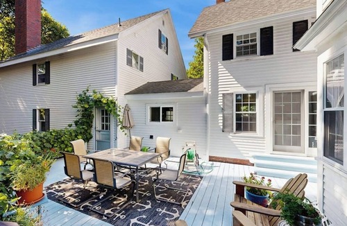Camden House | Historic home steps from the harbor with enclosed porches & gorgeous deck