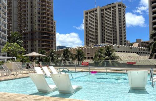 Waikiki House | Ilikai Apt 308 - Spacious Studio with Stunning Ocean & Harbor Views