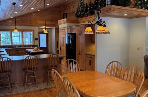 Old Forge House | In Town Waterfront Adirondack Retreat on Moose River A/C & Whole-House Generator