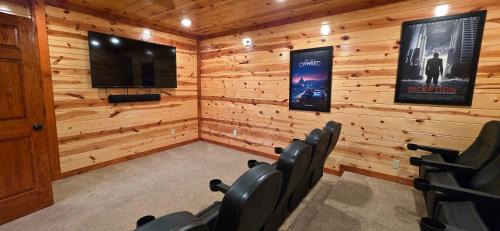 Chalet Village North House | Luxe Sister Cabins Sleeps 24 Pool Hot Tub Games