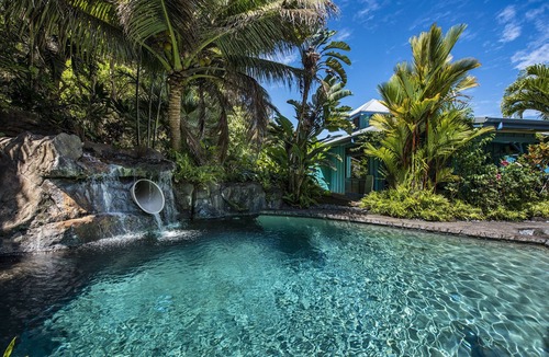 Kukuihaele House | Luxury 4BR Estate with Ocean Views, Pool, Slide & Gourmet Kitchen- Waipio Heaven