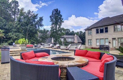 Lawrenceville House | Luxury Estate Saltwater Pool, Theater & Sleeps 16