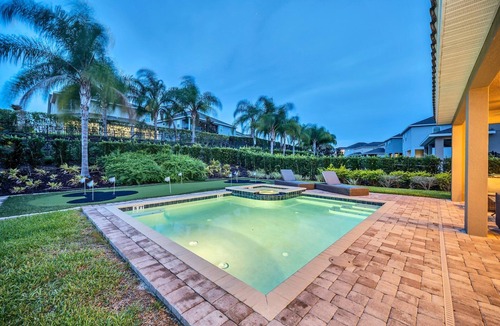 Bay Lake House | Modern 6BR Villa/Games Room/Private Pool & Spa/10 Min to Disney