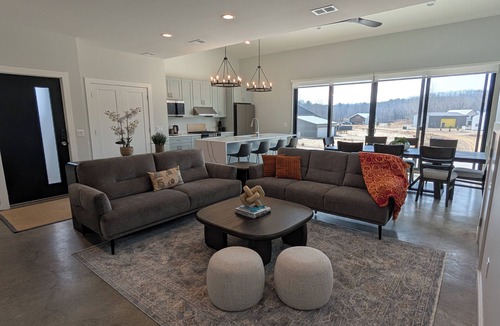 Stevensville House | Modern Luxury escape with Heated Pool, Hot Tub, Fire Pit, State Park and Beaches