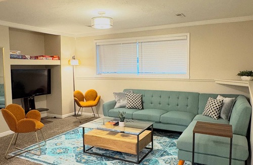 West Valley City House | No Frills 2-bedroom Stay in Suburban West Valley City w WiFi, AC, Private Entry