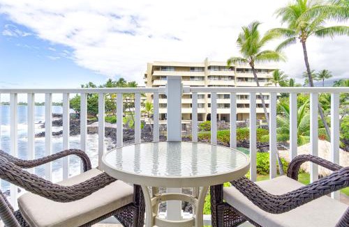 Kailua-Kona House | Oceanfront Condo Wrap-Around Lanai Almost Hanging Over The Ocean -Hale Kona Kai 313 by Casago Kona