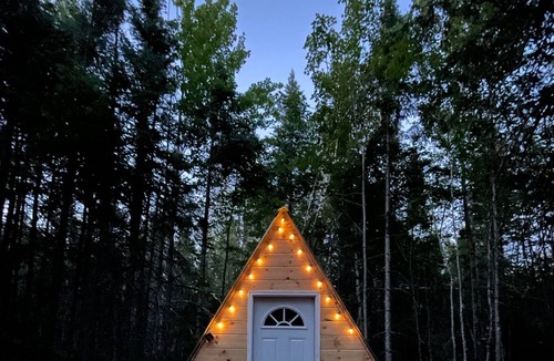 Monson Cabin | Off grid A-frame cabin nestled in the Maine woods