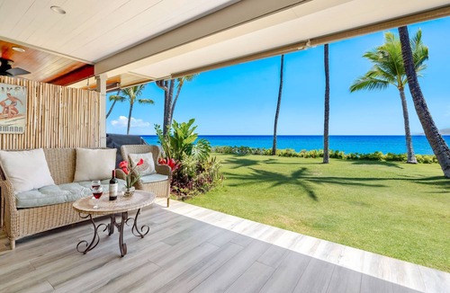 Downtown Lahaina Villa | Puamana 2403: Gorgeous 3BR Oceanfront Townhome. Big Extended Stay Discounts!