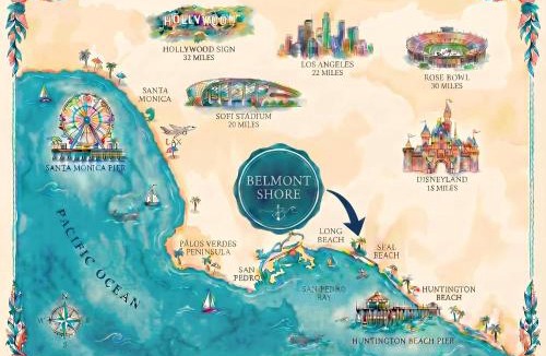 Belmont Shore House | Sand Sun & Second - Charming Studio within Walking Distance to Beach