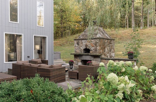 Taghkanic House | Secluded escape w/hot tub + pizza oven+ fireplace