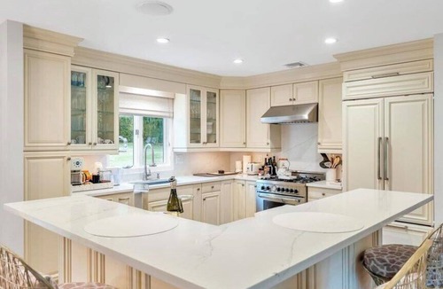 Tuckahoe House | Single-Level Southampton Retreat with Heated Pool Near Beaches & Village