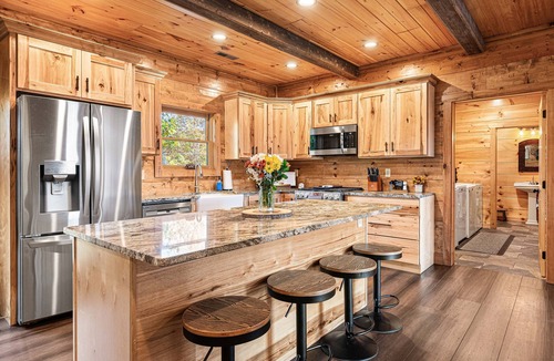 Sevierville House | Stunning Views! Firepit/Hot Tub/Games&Theater Room
