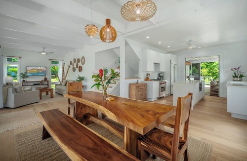 Kalihiwai House | THE SUGAR HOUSE! Luxury Anini Beach Home, Steps to the Beach! TVR4219
