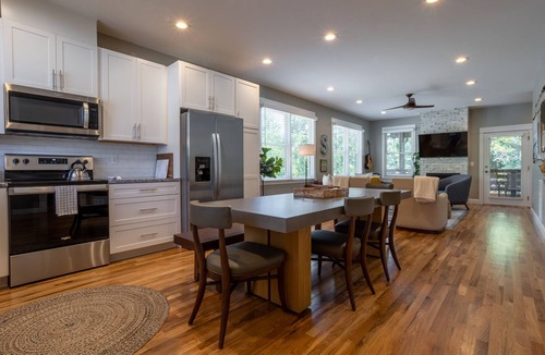 Woodfin Villa | The Sunny Side | Luxury Asheville Villa with Hot Tub & EV Charger