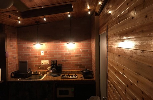Fern Forest Cabin | tiny home 1- with kitchen equipped with essentials near at the Volcano Park!