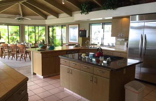 Kalaoa House | Tropical & inviting home w/spa, torches, waterfalls & ocean view