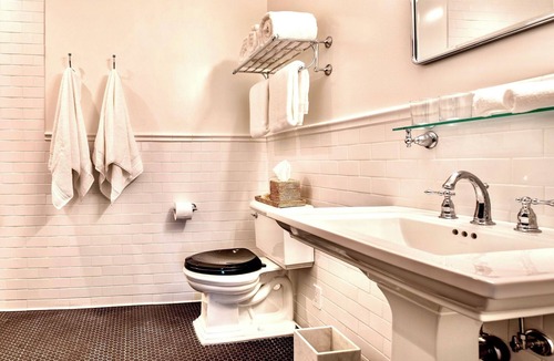 Southold Bed & Breakfast | Vine + Sand-Southold, NY'S Newest B&B-Room 4-Queen Bed and Adjacent Bathroom With Rain Shower