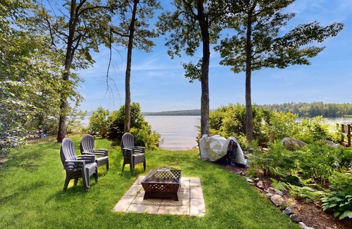 West Poland House | Waterfront, dog-friendly home on 12+ acres with dock, hot tub & sunset views