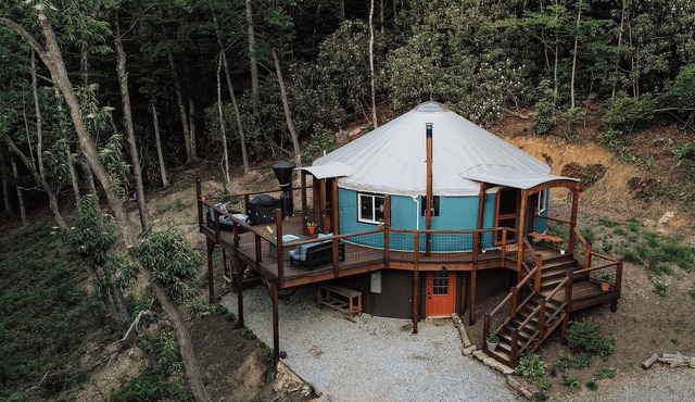 Amid the forest in the Land of the Waterfalls. Unique stay in Yurt on homestead