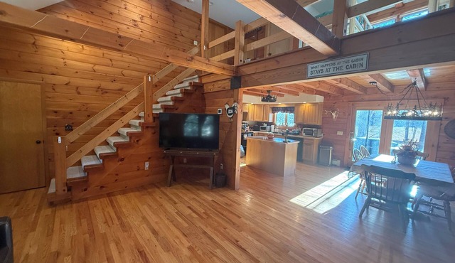 Charming 2-bedroom cabin on 25 acres with loft space and full basement