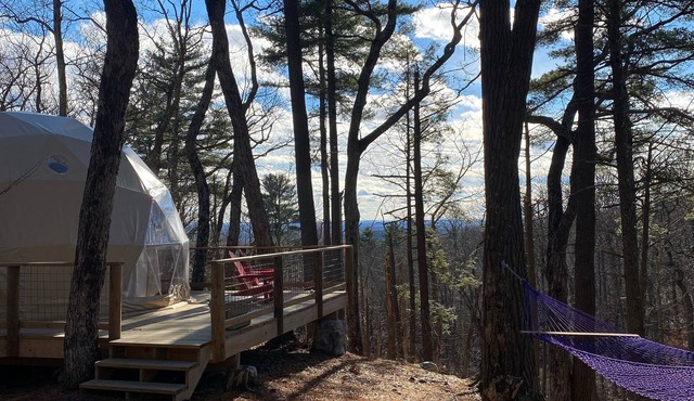 Cozy, Seasonal Geo-Dome with Heat/AC on Private Wilderness Reserve in Gunks.