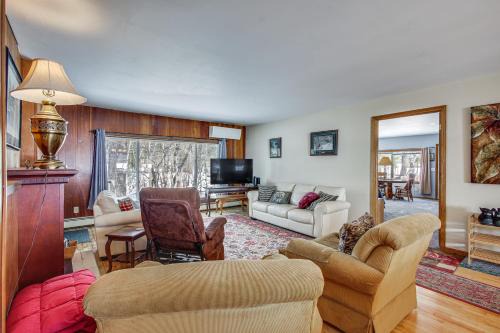 Group Friendly! Riverfront Waupaca Retreat w/Yard in Waupaca