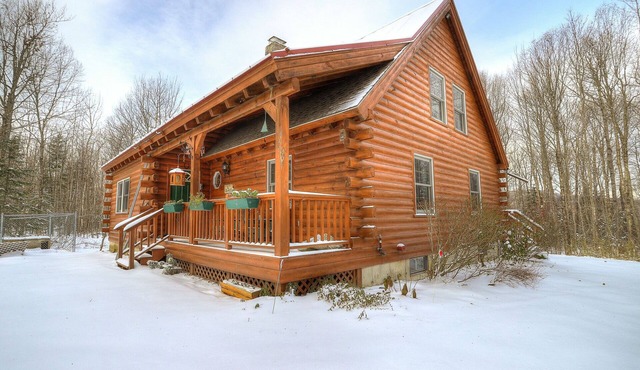 🐾Gutsell's Cabin - Log home in private setting near Mooselookmeguntic Lake, dog friendly