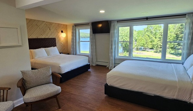 Juniper Motel-Deluxe Double Queen*RM7*Pet Friendly*Lake Access